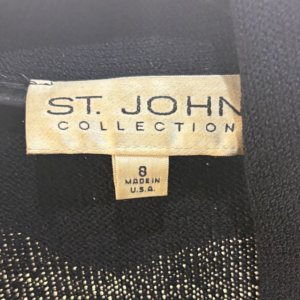 St. John Collection Black Ruffled Blazer - Picture 2 of 4